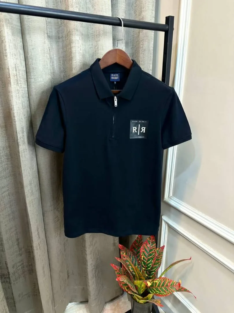 Rar_e Rabbit Black Premium Imported Classic Polo T-Shirt(1461)