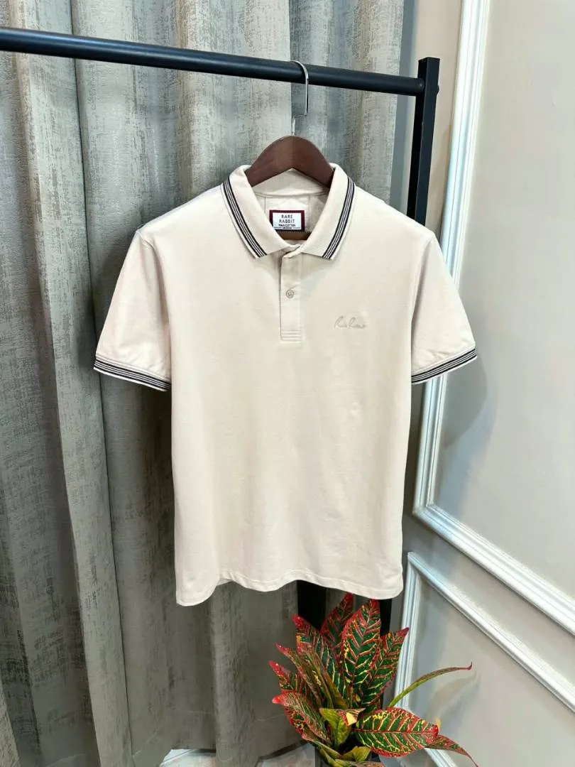 Rar_e Rabbit Beige Premium Imported Classic Polo T-Shirt(1460)