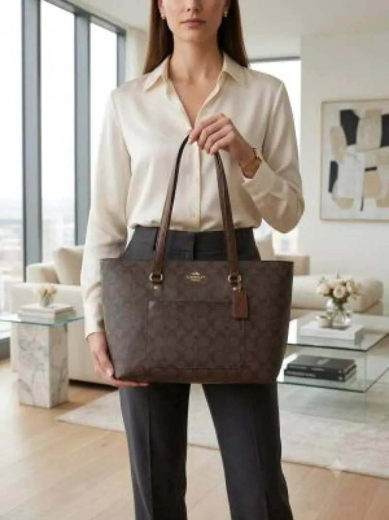 Coatch_CITY Hutton wit pocket tote bag withbox 5280