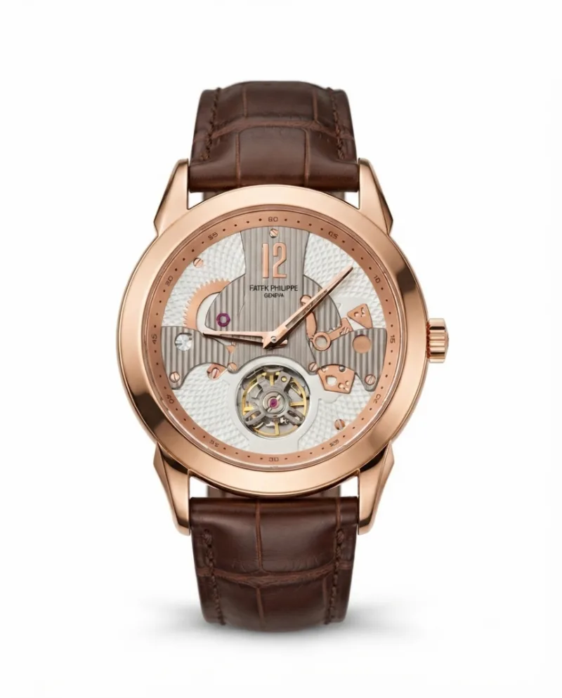 Patek Phillipe Peacock Witness Tourbillon Copper White Dial