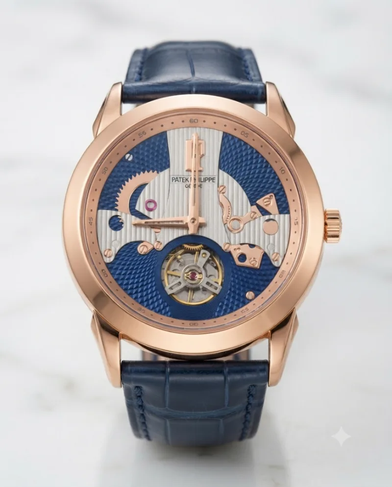 Patek Phillipe Peacock Witness Tourbillon Copper Blue Dial