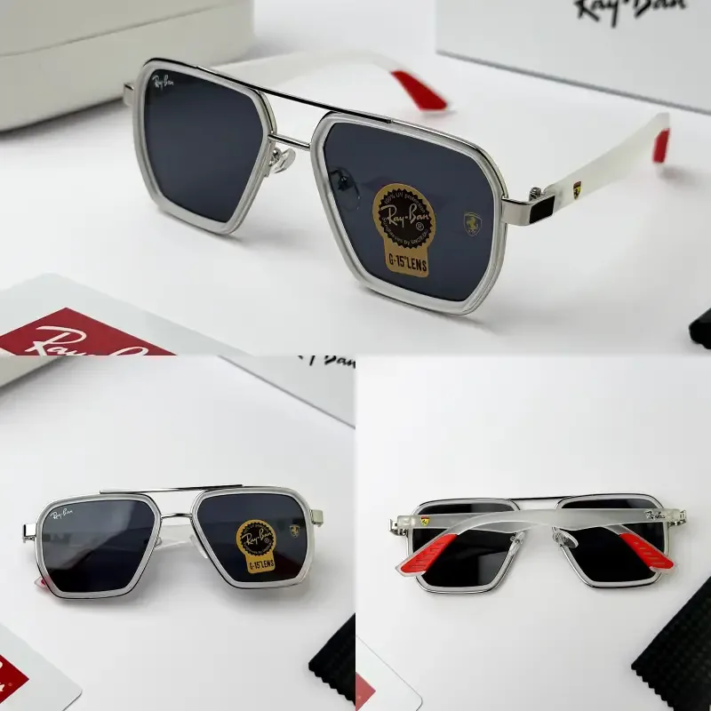 REY BAN ICE BLACK RED 10