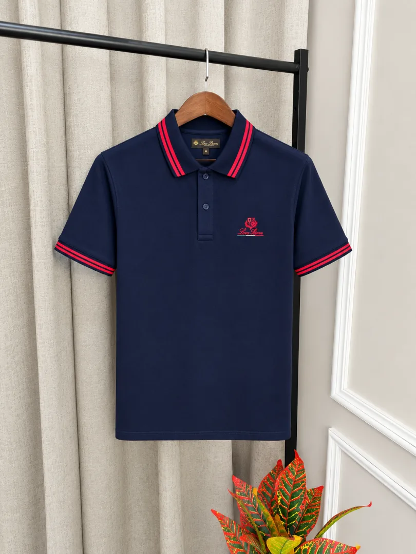 Lor_o Piana Navy Blue Premium Imported Polo T-Shirt(1576)