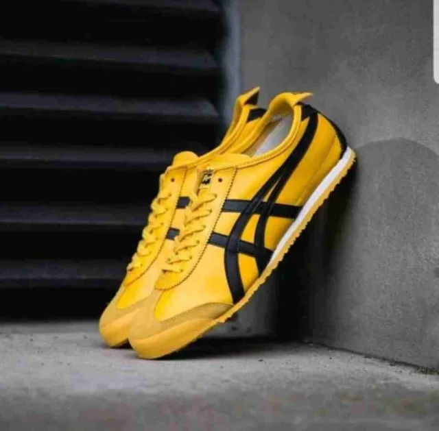 Onitskaa Tiger MExICO 66 Yellow Black 1st Leather Quality Fixx