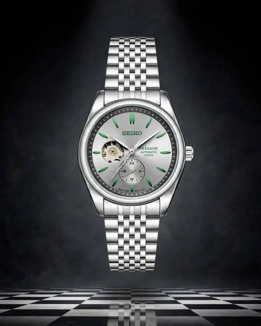 Seiko presage SPB471 Automatic silver gray green