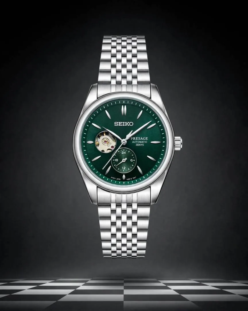 Seiko presage SPB471 Automatic silver green