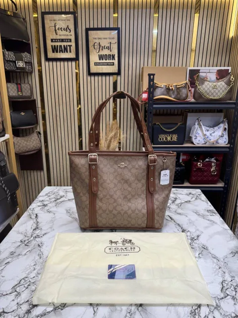 Coatch Gallery Premium Tote Bag With OG Dust Bag (Brown) 2376