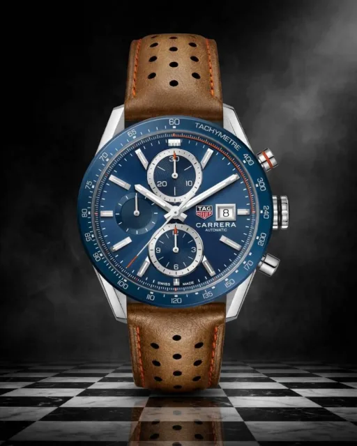 Tag Heuee_r Carrera Caliber 17 brown and blue