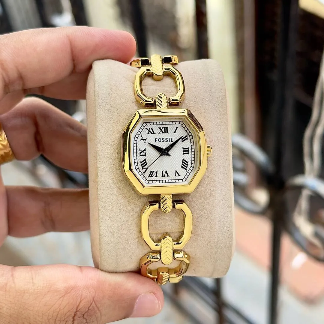 Fosil Harlow Gold..White