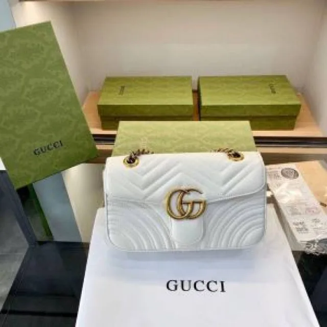 Gucc marmont sling bag premium quality with box(green box)807