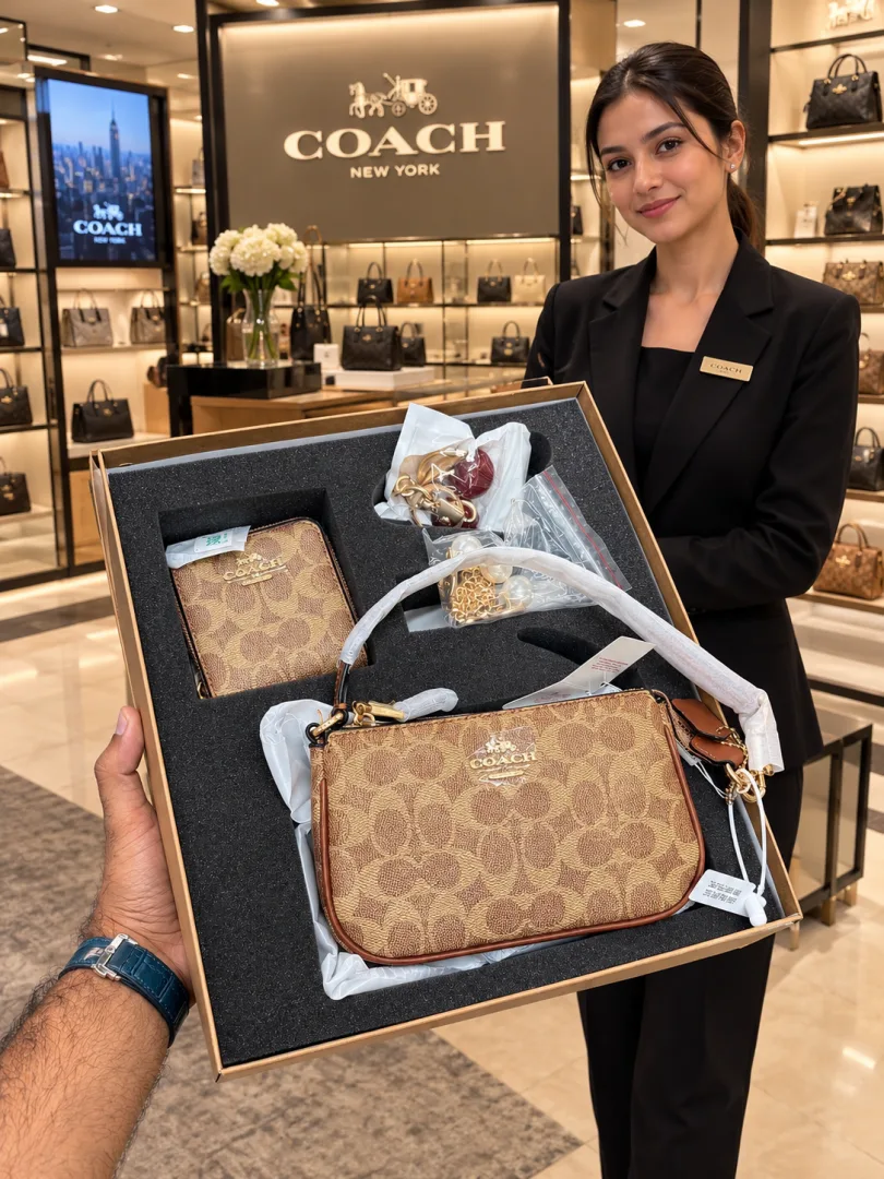 Coacch Nolita 19 Premium Quality Gift set Combo With Ogbox All Accessories Etc Model no 708