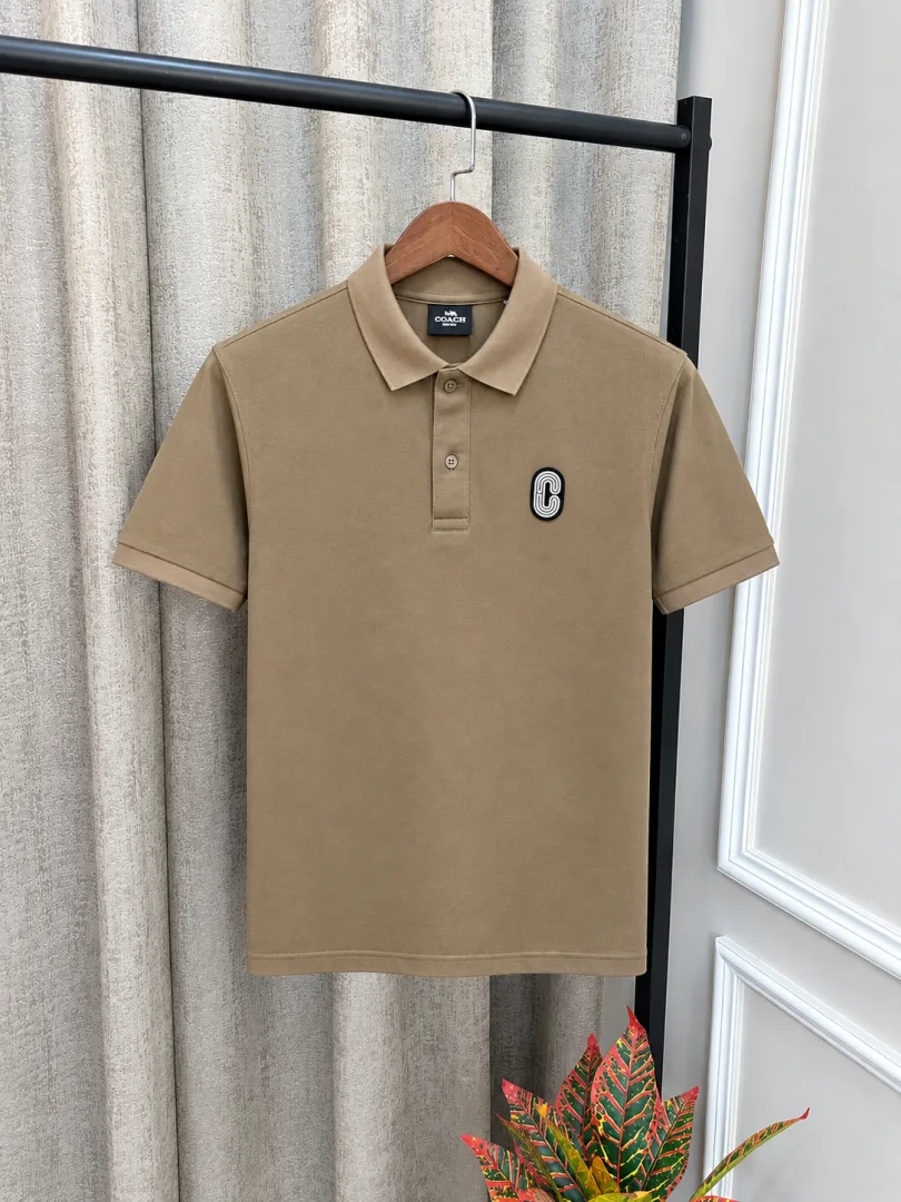 Coatch Brown Signature Brand Logo Premium Imported Polo T-Shirt(1569)