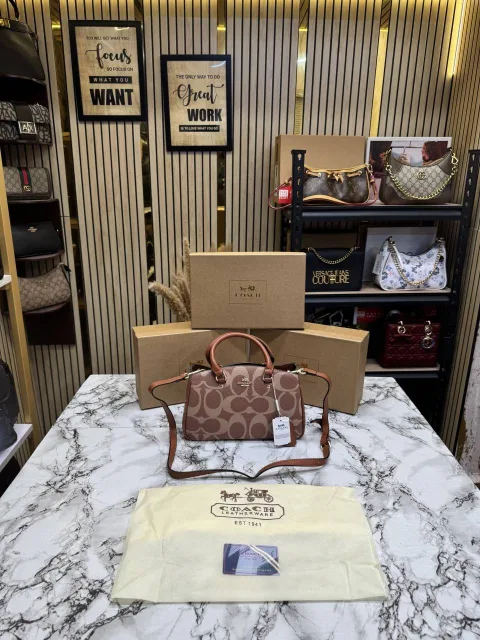 Coatch Savannah Carryall Signature Canvas With OG Box And Dust Bag (Brown)