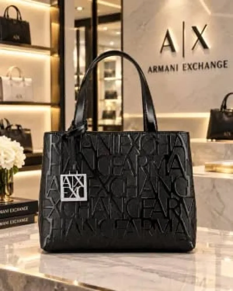 ArrWa%! Exchage_ Susy All-Over Logo Print Shopping Bag with box premium quality