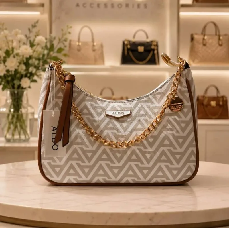 Auldo Maricar Signature Monogram Medium Hobo Bag With Ogbox Dustbag sling Chain & 2 belts Model no 721