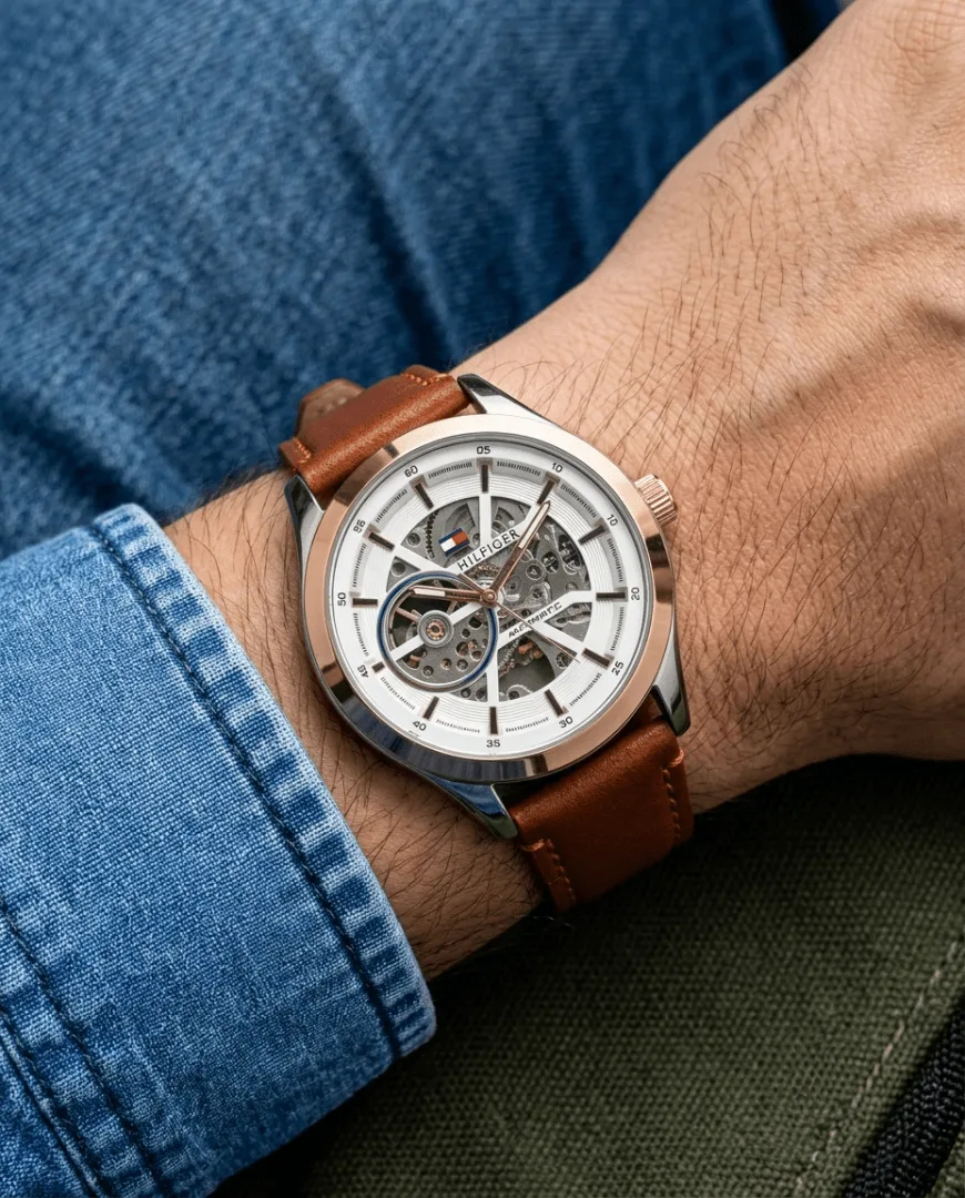 Tommmy Hilfige_r Automatic Leather LightBrown-Copper-White