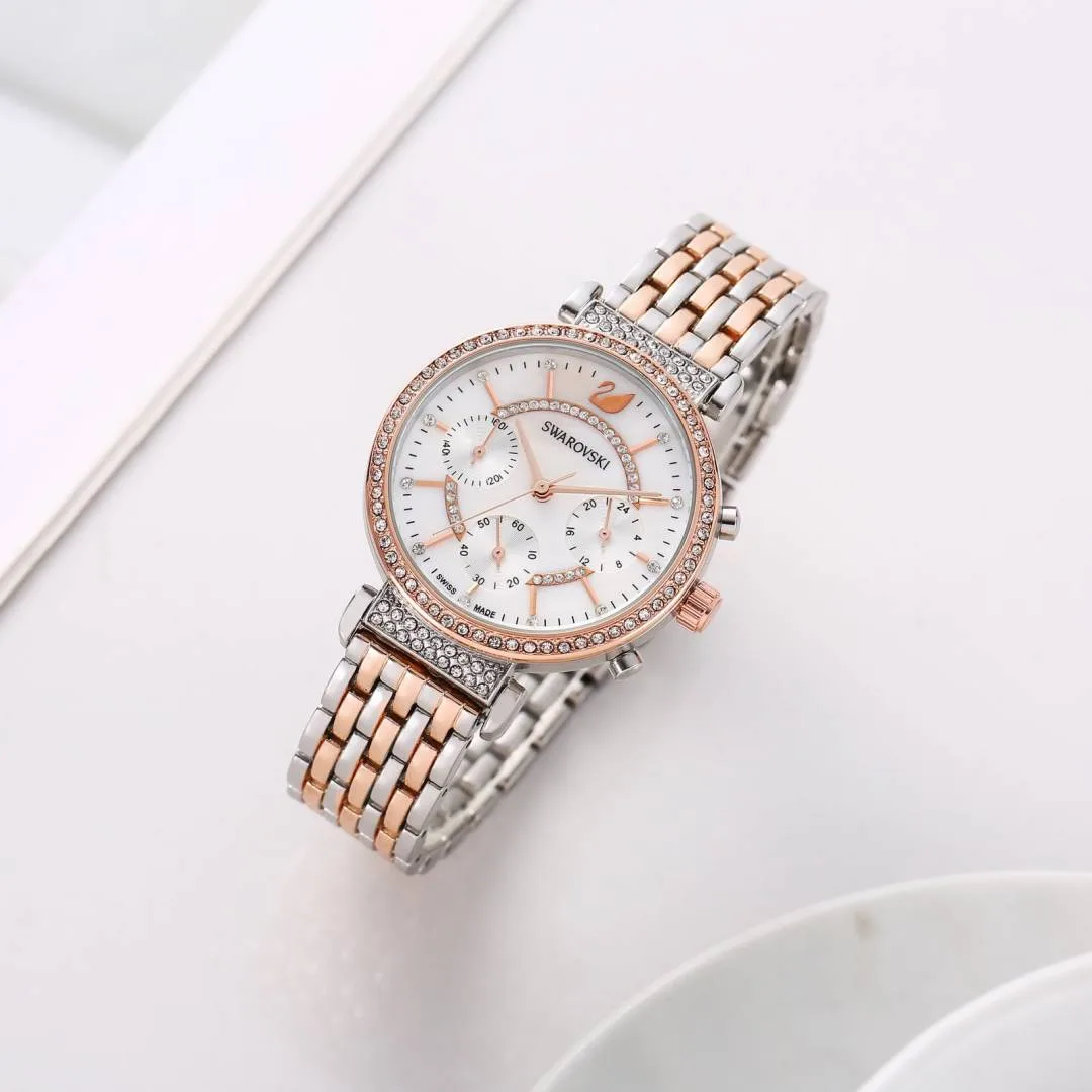 Swarovskk_i Passage Chronograph 2Ton-Copper-White