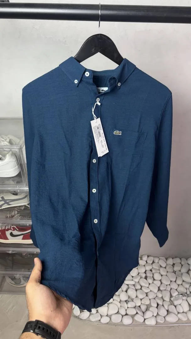 Top Quality Linen Fabric Shirt By LACOST 3222