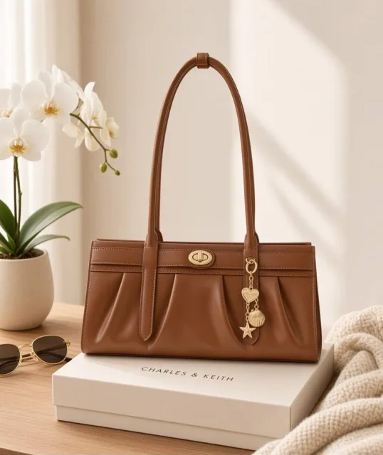 Charls & keith Gwynne Medium Leather Shoulder Bag 6861