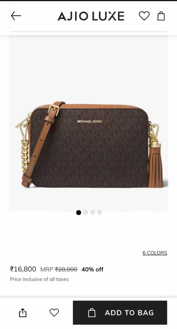Michaeel Kors Mk Jet Set Crossbody Camera bag With Ogbox Dustbag Tags Etc Model no 716