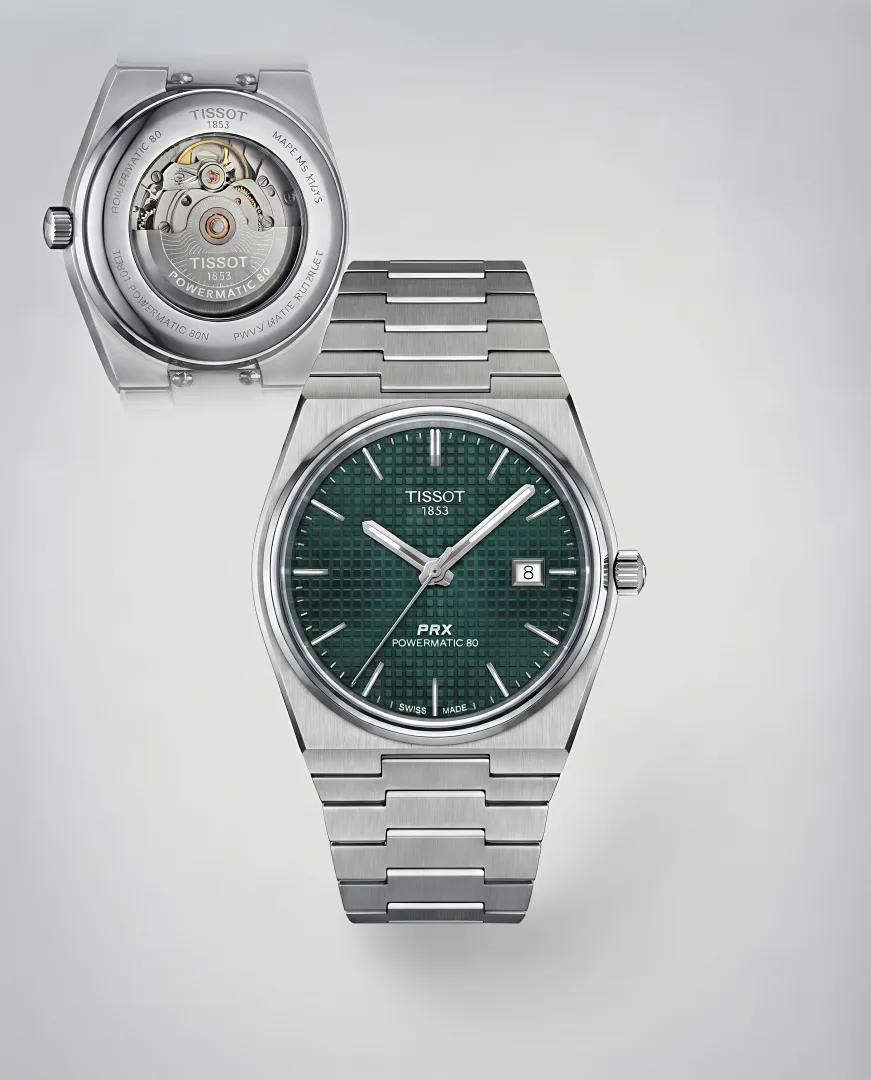 Tissoo_t 1853 Prx Automatic Top Quality Silver-Green