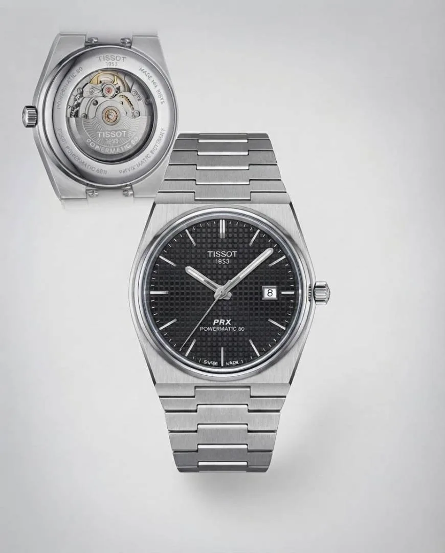 Tissoo_t 1853 Prx Automatic Top Quality Silver-Black