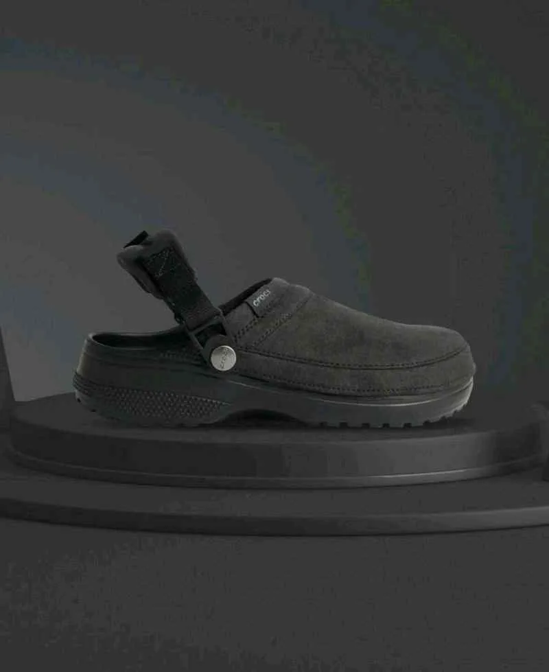 Croccss Classic Suede Crafted Clogs Black
