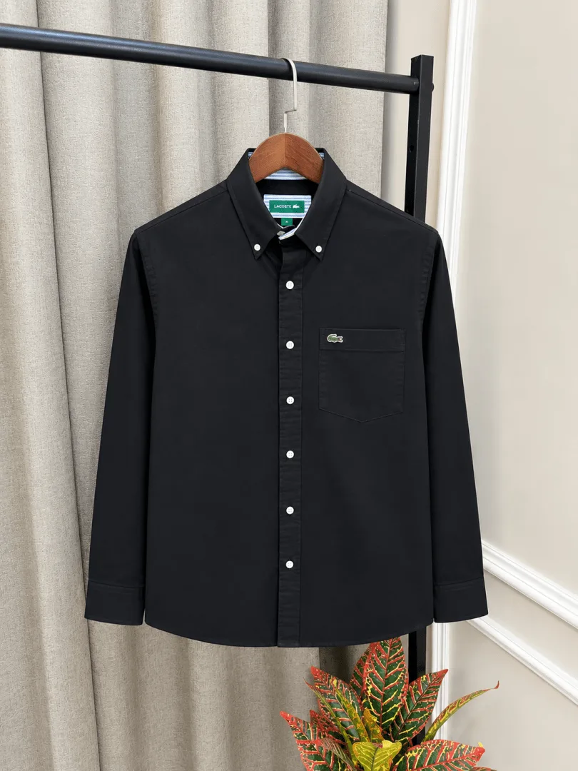 Lacost Black Premium Oxford Shirt(1568)