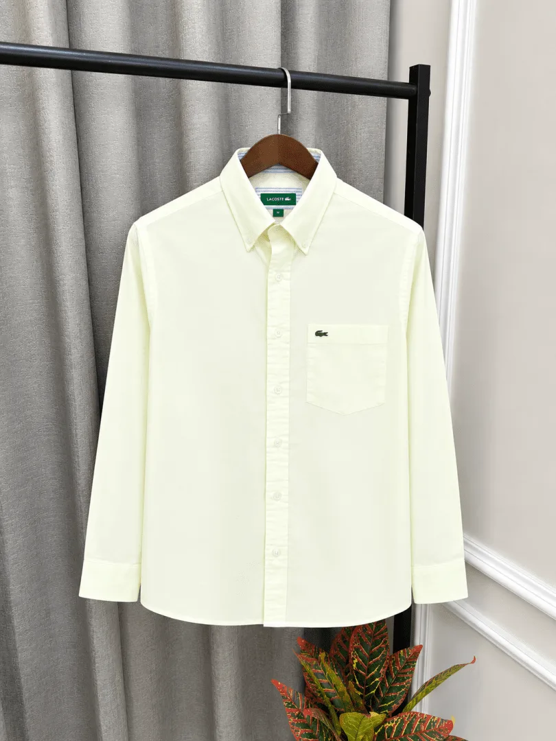 Lacost Yellow Premium Oxford Shirt(1567)