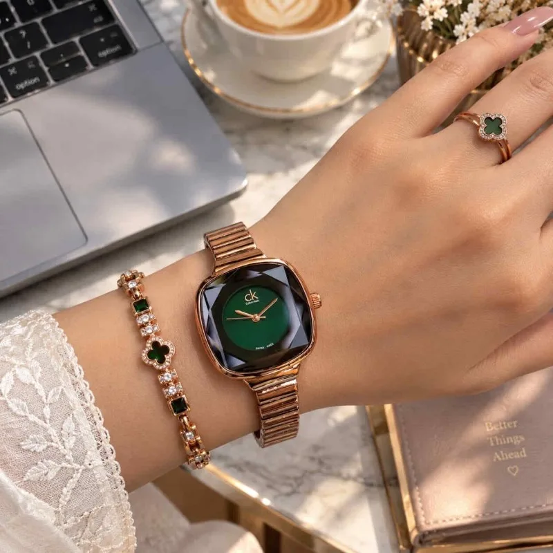 CALVIN KLINE_LADIES_BROWN-GREEN