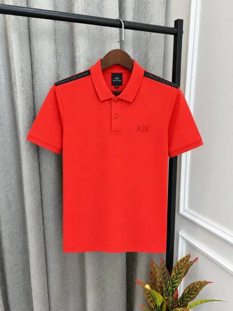 Arrwa% Exchange Red Premium Emboss Logo & Shoulder Branding Polo T-Shirt(1563)