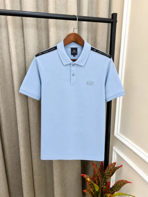 Arrwa% Exchange Blue Premium Emboss Logo & Shoulder Branding Polo T-Shirt(1562)
