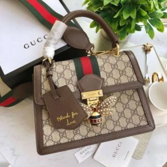Guuci bee queen margaret gg hand bag with box
