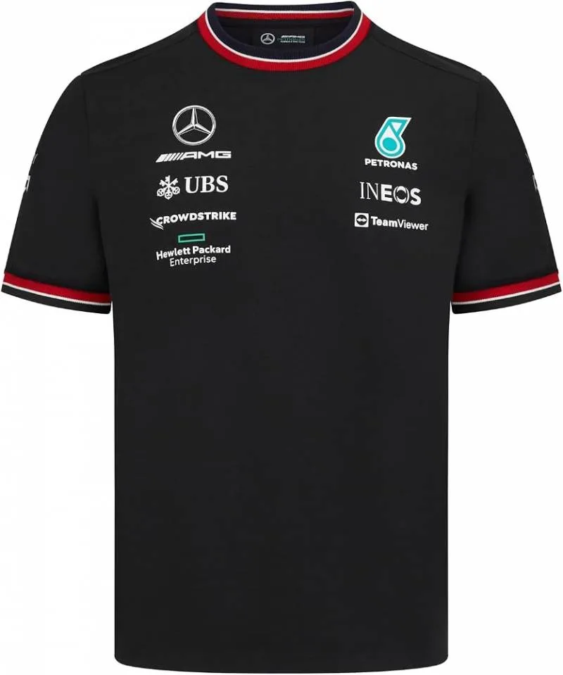 Tommy Hilfigar x Mercedes Navy Blue Collab Edition Premium Round Neck T-Shirt(1501)