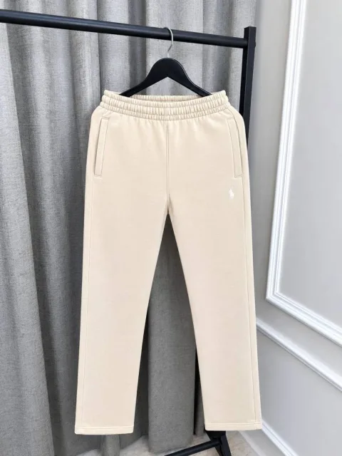 Ralp Lauren Beige Imported Embroidery Logo Super Premium Track Pant with Back Pocket(1520)