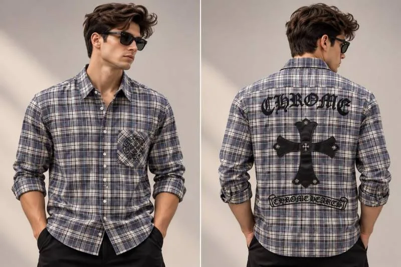 CHROME HEART Premium Quality Store Article Oxford Cotton Shirt GZ_0639