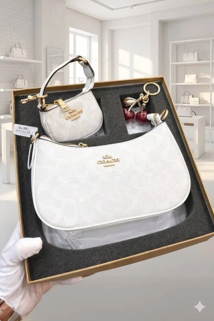 Coacch Teri Shoulder Bag Premium Gift Set Combo With Minibag Cherry OGBOX ETC Model 509