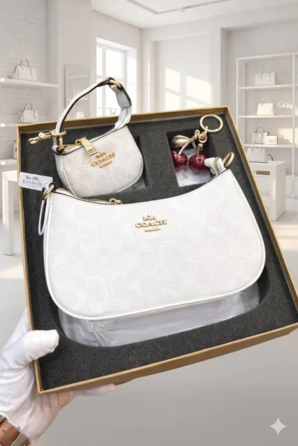 Coacch Teri Shoulder Bag Premium Gift Set Combo With Minibag Cherry OGBOX ETC Model 509