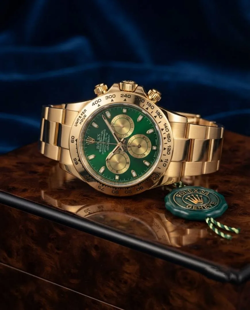Rollex Daytona Oyster Perpetual Gold Green