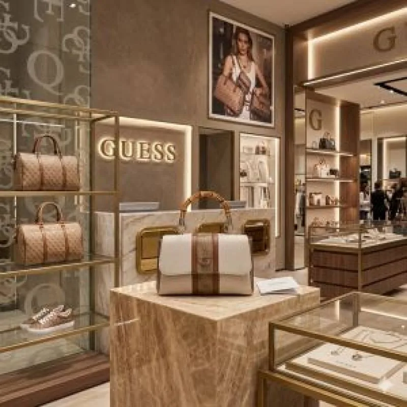 Guess Kerima Bamboo Handbag Natural Latte Logo premium quality with original box packing