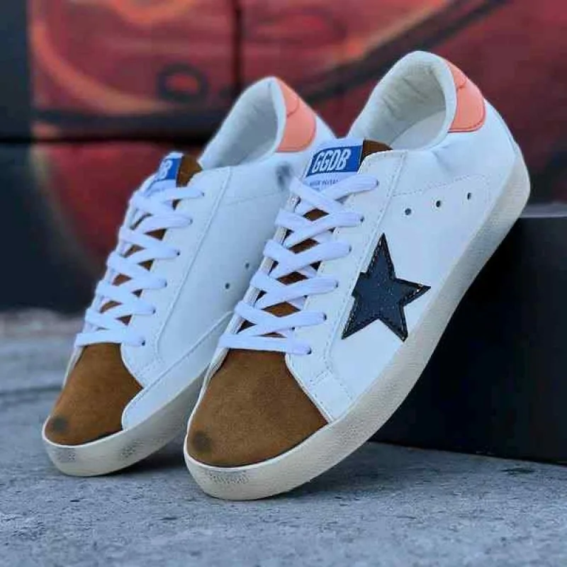 GOLDEN GOOSE ZAPATOS WHITE BROWN