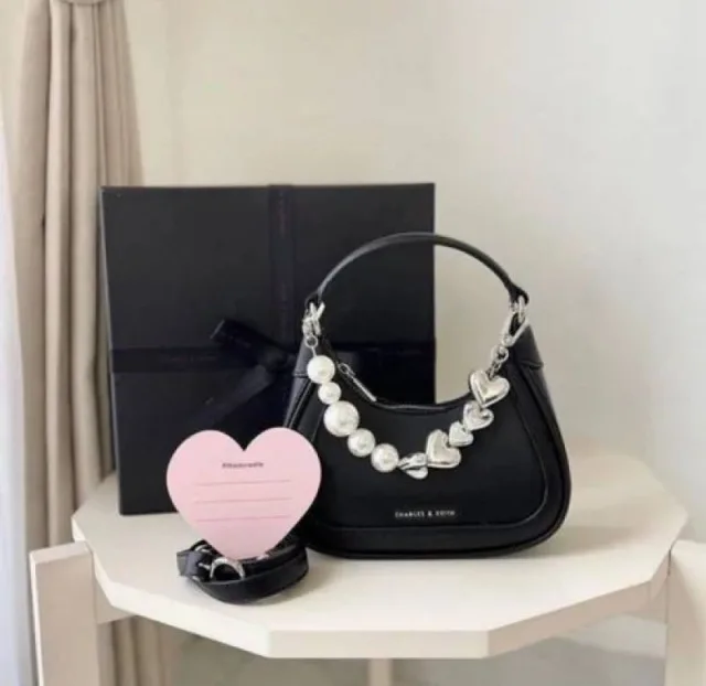 Charls & Keith mini Hobo Bag Gift Set With Premium Box packing