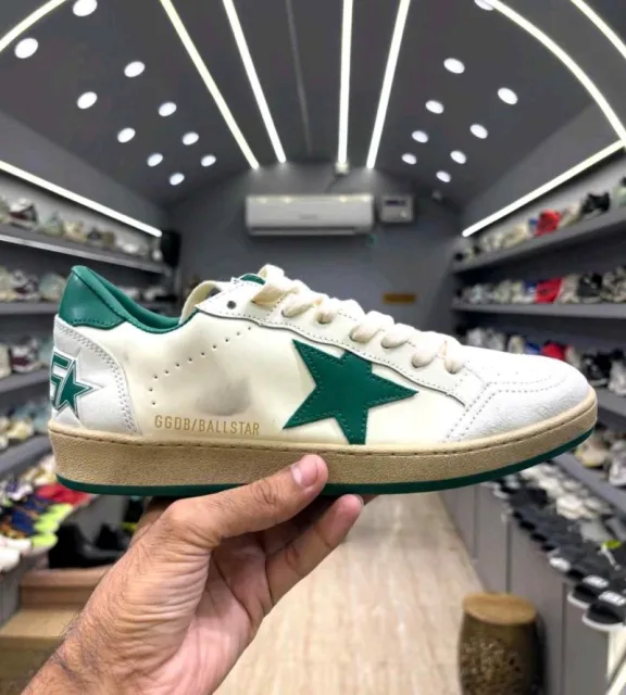 GOLDEN GOOSE SUPERSTAR TRAINER WHITE GREEN