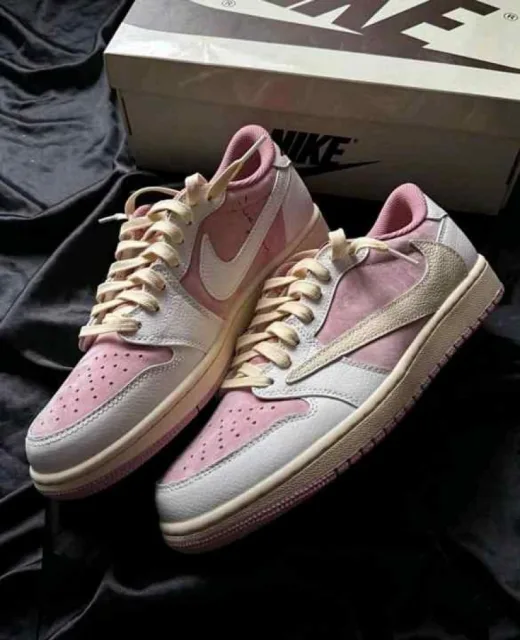 Travis Scott x Nikkee Air jordan 1 low OG Shy pink semi ua
