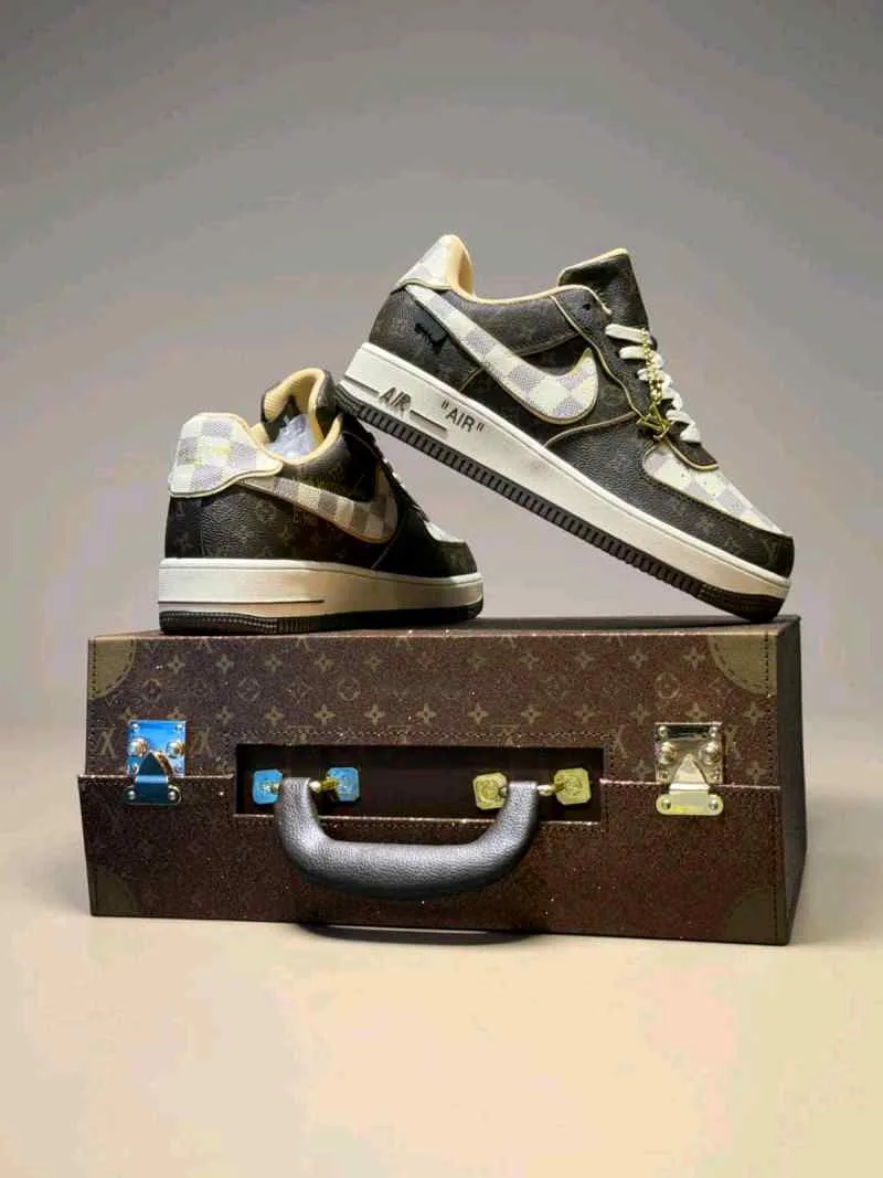 Nikkee X Loiuss Vuitton AirForce 1 Pilot Case (Double Box) UA Quality (With Lv Suitcase)
