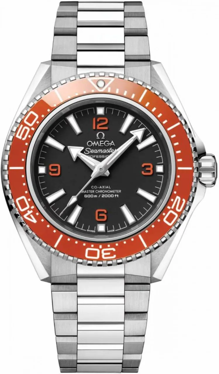 Omegg_a Seamaster Planet Ocean 600M Co-Axial Master Chronometer metal Silver orange black
