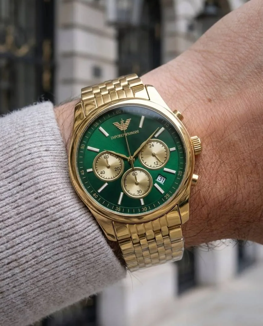 Emphorio Armaan_i AR11581 Chronograph Gold-Green