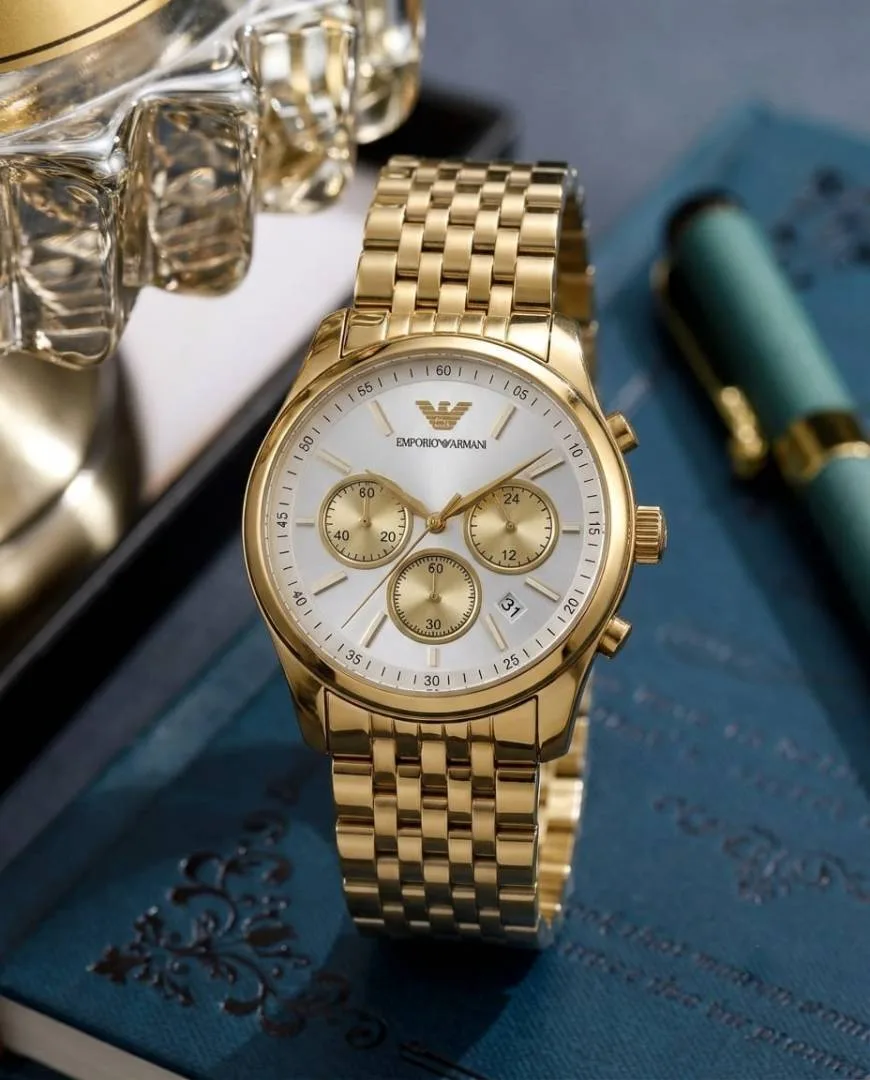 Emphorio Armaan_i AR11581 Chronograph Gold-White