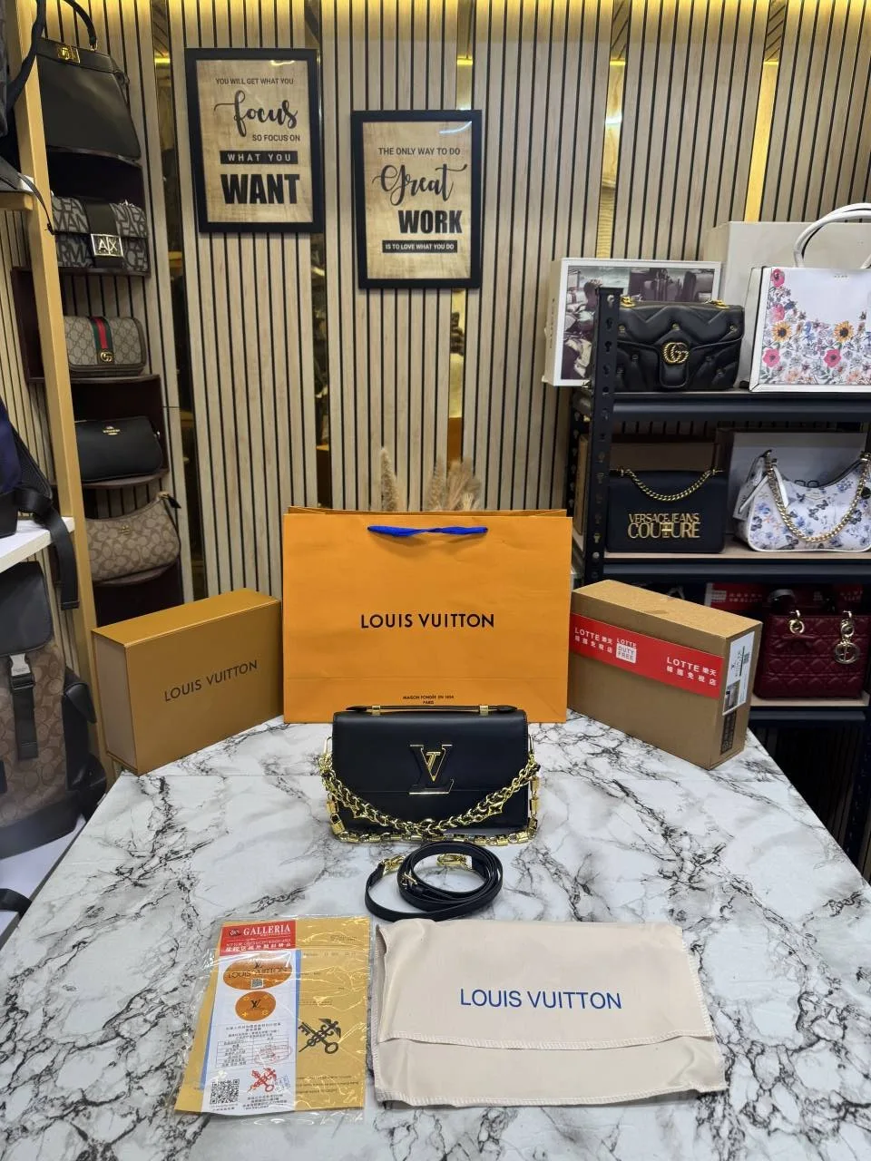 Loius Vuitto Capucines Side Trunk MM With OG Double Box And Carry Bag Beige M12710