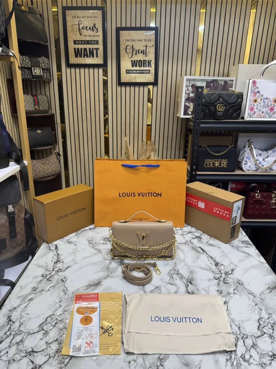 Loius Vuitto Capucines Side Trunk MM With OG Double Box And Carry Bag Beige M12710